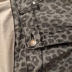 Leopard print jeans